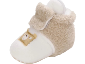 Cizme  Plusate Teddy - Peste glezna - Baieti/ Fete - Alb/ Crem