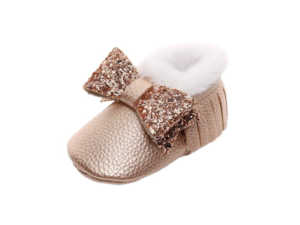 Pantofi  Model Shine - Imblaniti - Piele ecologica - Fete - Auriu