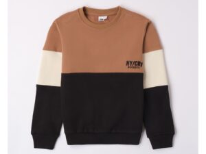 Bluza flausata cu imprimeu pentru baieti -  4.7703 - Negru/Maro