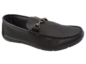 Mocasini pentru Barbati - Negri - cu catarama si perforati - Corner1