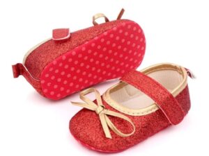 Pantofi  Model AL 13479 cu sclipici - Textil - Fete - Rosu - Rosu