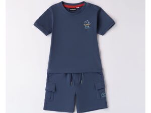 Compleu tricou si pantaloni scurti pentru baiat -  0.8155 - Bleumarin