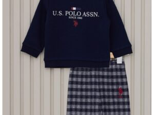 Trening cu logo - Rosu/Bleumarin