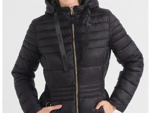 Geaca matlasata cu logo Beya - Negru