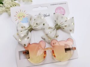 Set clame si ochelari de soare  Model AL 17262 Mouse - Fete - Multicolor - Multicolor