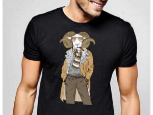 Tricou barbati negru - Berbec Fashion