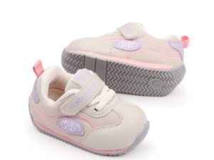 Pantofi Sport  Casual - Textil - Fete - Velcro - Bej - Roz - Multicolor