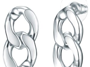 Cercei cu model rasucit - Argintiu