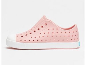 Tenisi slip-on cu varf intarit Jefferson - Alb/Roz somon