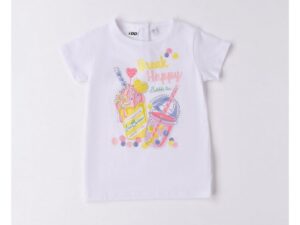 Tricou cu imprimeu pentru fete -  4.6748 - Multicolor - Alb/Verde/Galben/Roz/Multicolor/Albastru