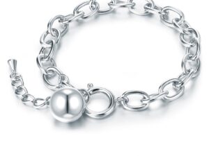 Bratara ajustabila din lant 32129 - Argintiu