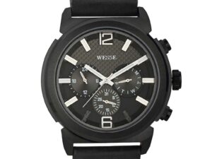 Ceas barbati  mecanism Quartz - rezistenta la apa 5 ATM - negru - curea din piele