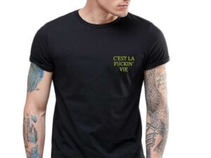 Tricou barbati negru - C'est la vie