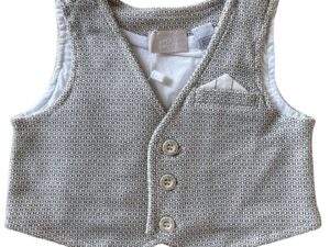 Vesta baieti  clasic - bej - 95% bumbac - 5% elastan