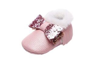 Pantofi  Imblaniti - Model Shine - Fete - Fara inchidere - Roz