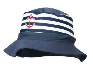 Palarie Protectie Soare -  Maritime - Baieti - UPF50+ - Alb/Albastru inchis