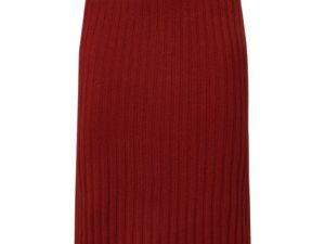 Fusta midi Delicatelove - rosu - 100% casmir - pentru femei - set elegant -