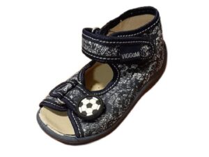 Sandale  Model Karo - Casual - Baieti - Textil - Bleumarin - Alb