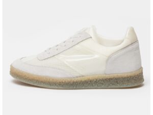 Pantofi sport cu detalii de piele - Alb