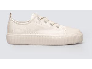 Tenisi din material textil cu detaliu logo