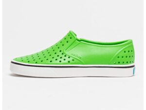 Tenisi slip-on cu varf intarit Jefferson - Alb/Verde/Negru