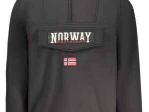 Geaca Barbati -  Buzunar mare central - Fermoar lateral - Logo Brodat 2588 - Negru