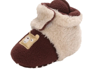 Cizme  Plusate Teddy - Peste glezna - Baieti/ Fete - Visiniu/ Crem