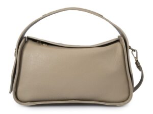 Geanta crossbody din piele - Maro nisip