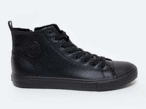 Tenisi din piele ecologica - Negru