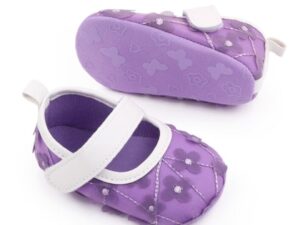 Pantofi  Model AL 14377 cu floricele - Textil - Fete - 48679 - Mov