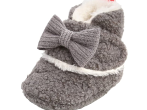 Cizme  Cu Fundita - Fete - Gri