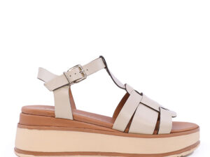 Sandale cu platformă femei Benvenuti bej din piele 807DS6708BE