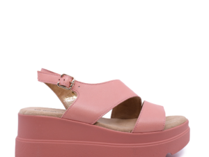 Sandale cu platformă femei Benvenuti roz din piele  1937DS424383RO