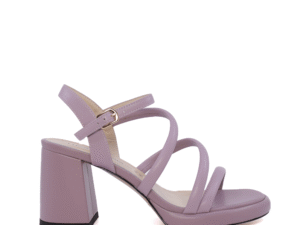 Sandale cu toc și platformă femei Luca di Gioia lila din piele 1267DS4410LI