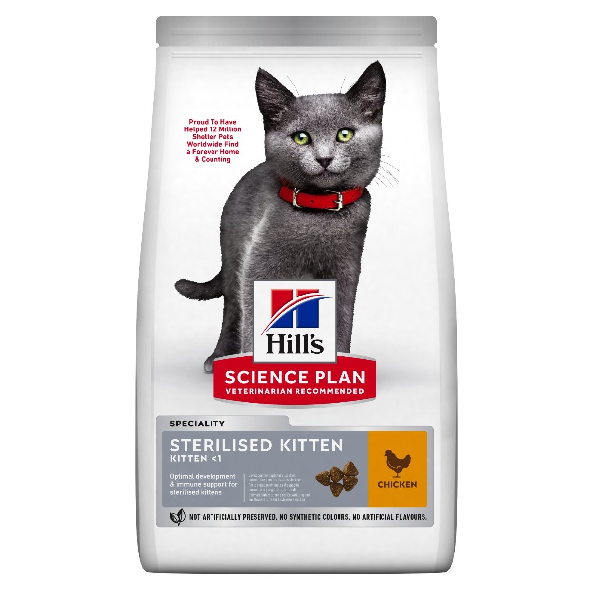 Reducere 15% - HILL'S Science Plan Kitten Sterilised, Pui, hrană uscată pisici junior sterilizate, 1.5kg 1 HILL'S Science Plan Kitten Sterilised