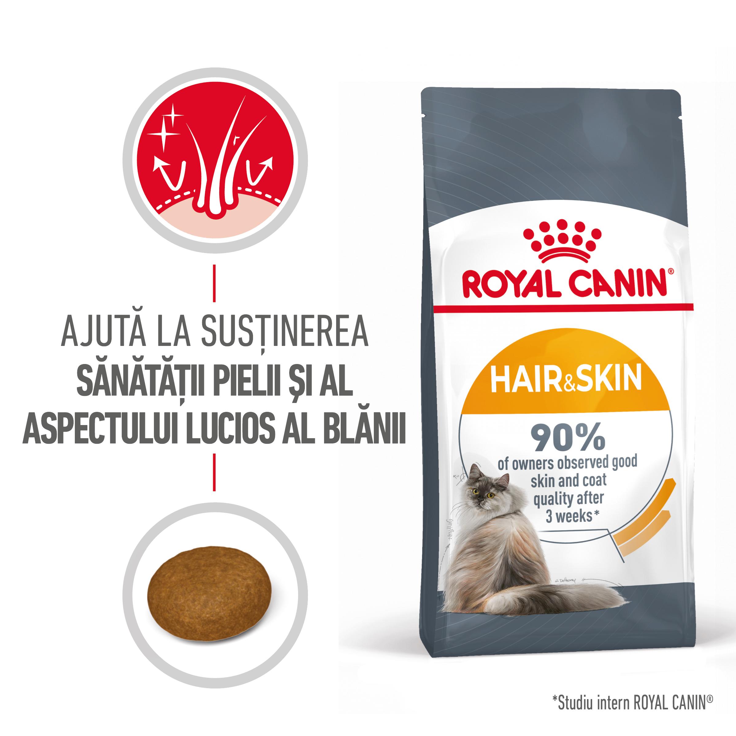 Reducere 15% - ROYAL CANIN Hair & Skin Care Adult, hrană uscată pisici, piele & blană, 4kg 1 ROYAL CANIN Hair & Skin Care Adult