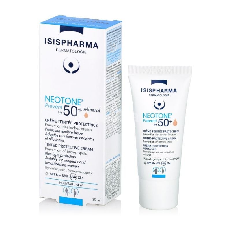 Reducere 20% - Crema nuantatoare protectoare SPF50+ Neotone Prevent, Medium, 30 ml, IsisPharma 1 Crema nuantatoare protectoare SPF50+ Neotone Prevent