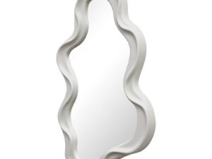 Oglinda decorativa Liquid cu rama alba
