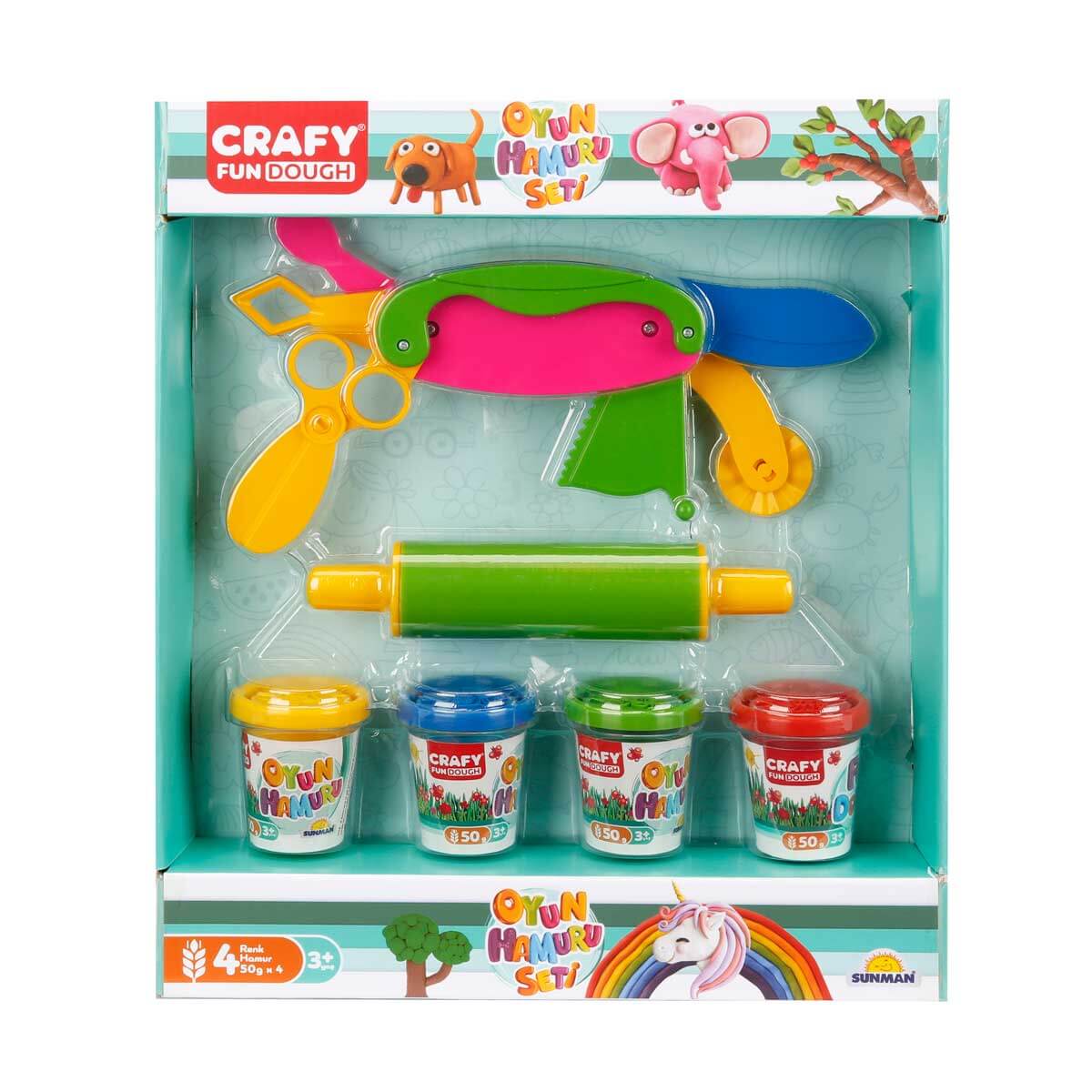 Reducere 51% - Set plastilina cu 6 piese de modelat, Crafy, 200 g, Verde 1 Set plastilina cu 6 piese de modelat