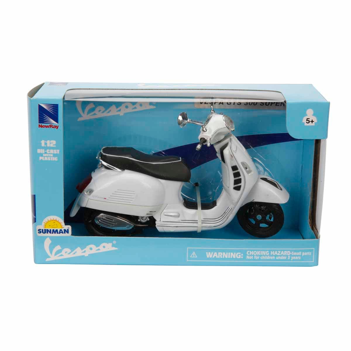 Reducere 50% - Motocicleta metalica, New Ray, Vespa GT300 Super, 1:12 1 Motocicleta metalica