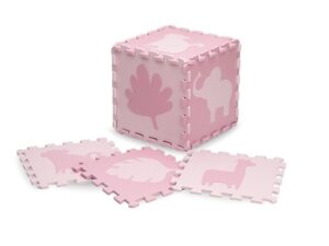 Covoras de joaca Puzzle Momi Zawi 150x150 cm Pink