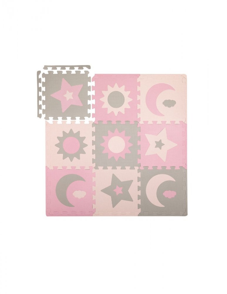 Reducere 60% - Covoras de joaca puzzle Momi Nebe 93 x 93 cm Pink 1 Covoras de joaca puzzle Momi Nebe 93 x 93 cm Pink