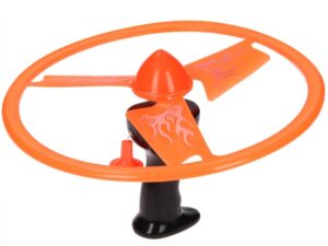 Disc zburator luminos cu dispozitiv de lansare portocaliu 25 cm
