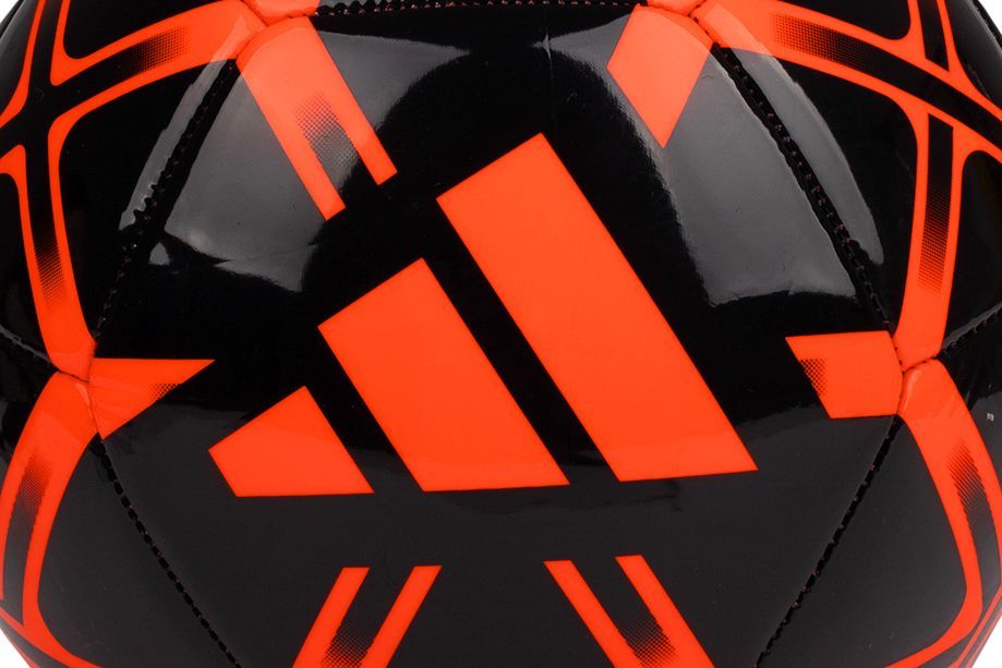 Reducere 63% - Mingie de fotbal Adidas Starlancer negru cu rosu, marimea 5 1 Mingie de fotbal Adidas Starlancer negru cu rosu