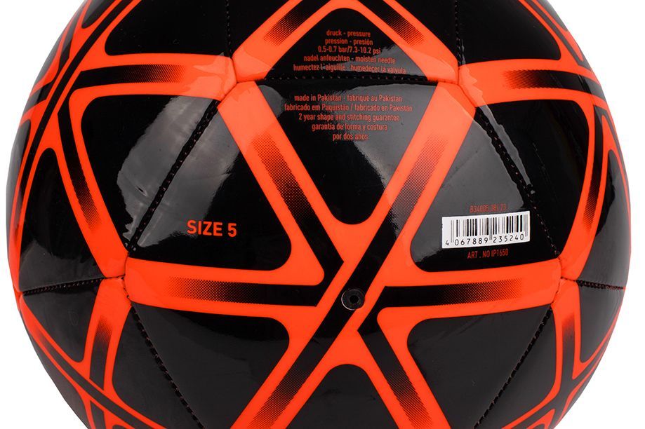 Reducere 63% - Mingie de fotbal Adidas Starlancer negru cu rosu, marimea 5 2 marimea 5