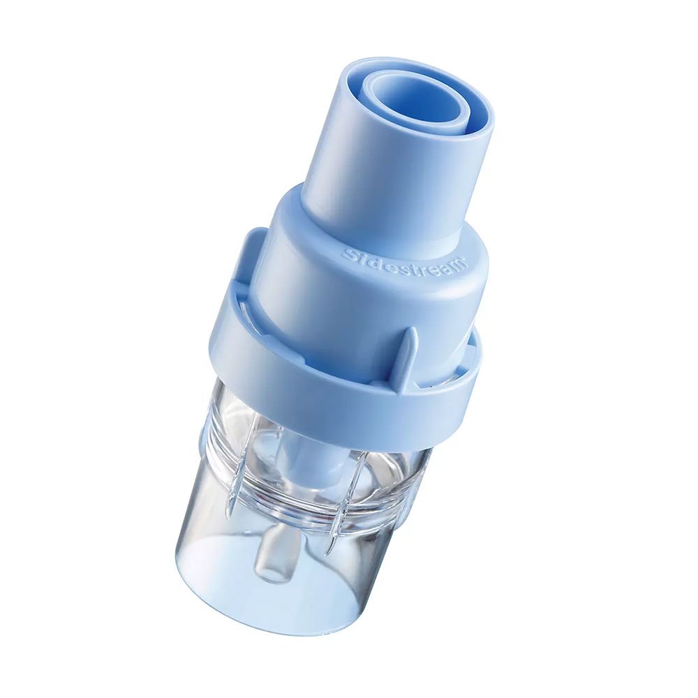 Reducere 61% - Pahar de nebulizare Philips Respironics cu tehnologie Sidestream reutilizabil 1201 transparentalbastru 1 Pahar de nebulizare Philips Respironics cu tehnologie Sidestream reutilizabil 1201 transparentalbastru