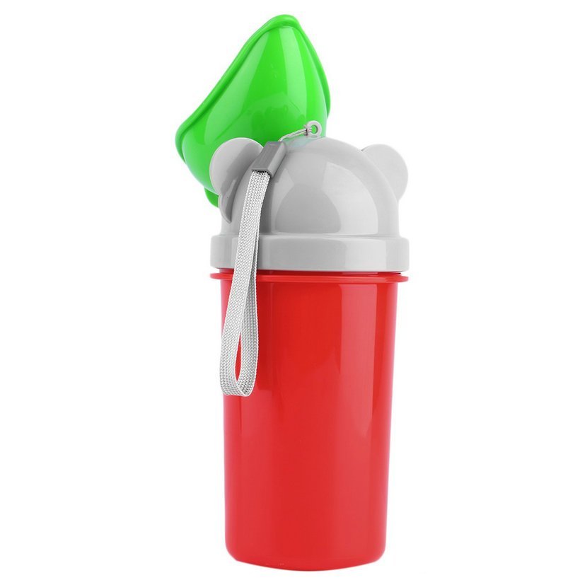 Reducere 55% - Pisoar Little Mom Pee Trainer Red pentru fetite, portabil, cu sistem anticurgere 2 portabil