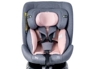 Scaun auto Deluxe Buf Boof i-Size cu isofix rotativ 360 grade 40-150 cm Saphir Pink