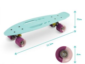 Skateboard copii Qkids Galaxy Light Blue