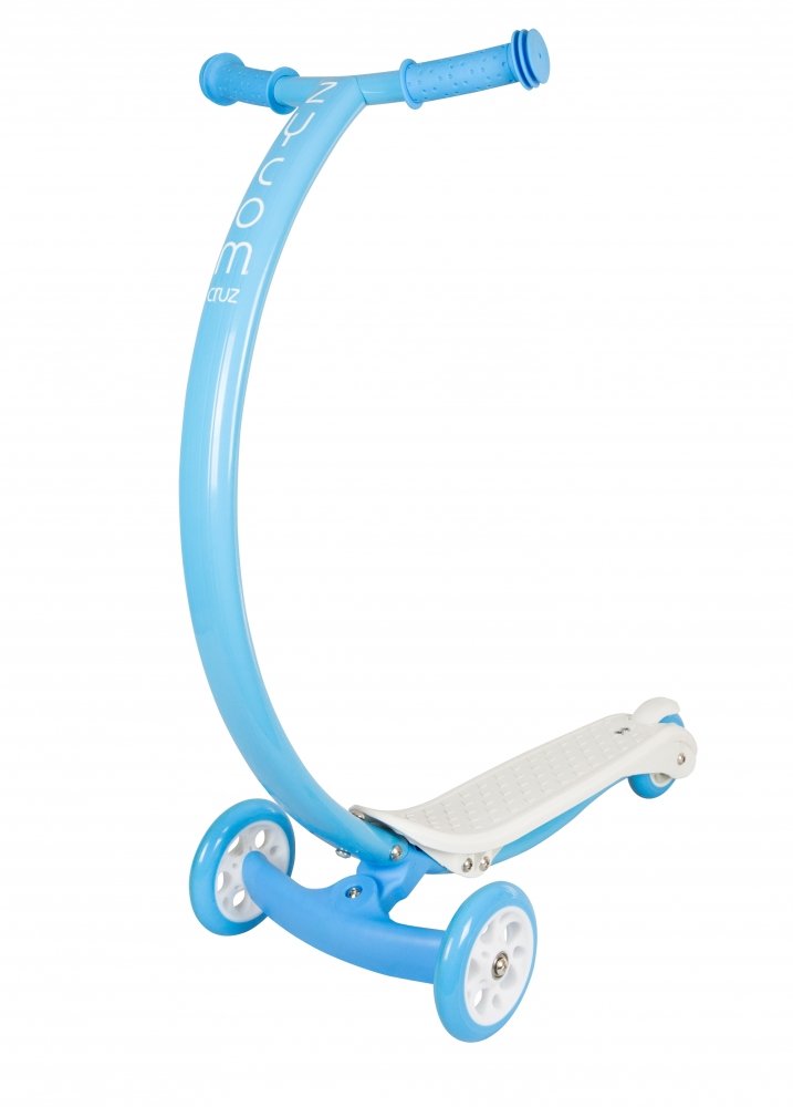 Reducere 59% - Trotineta C100 Albastru Alb, platforma si maner antialunecare, greutate suportata 65 kg, varsta 3 ani+ 1 Trotineta C100 Albastru Alb